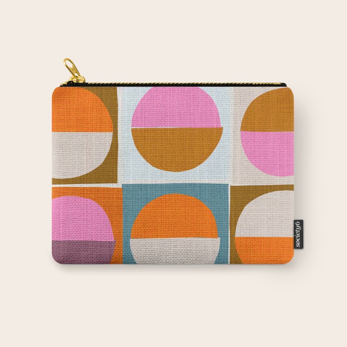 Mid-Mod Sun and Moon Pattern Collage Carry All Pouch Gallery Image 1