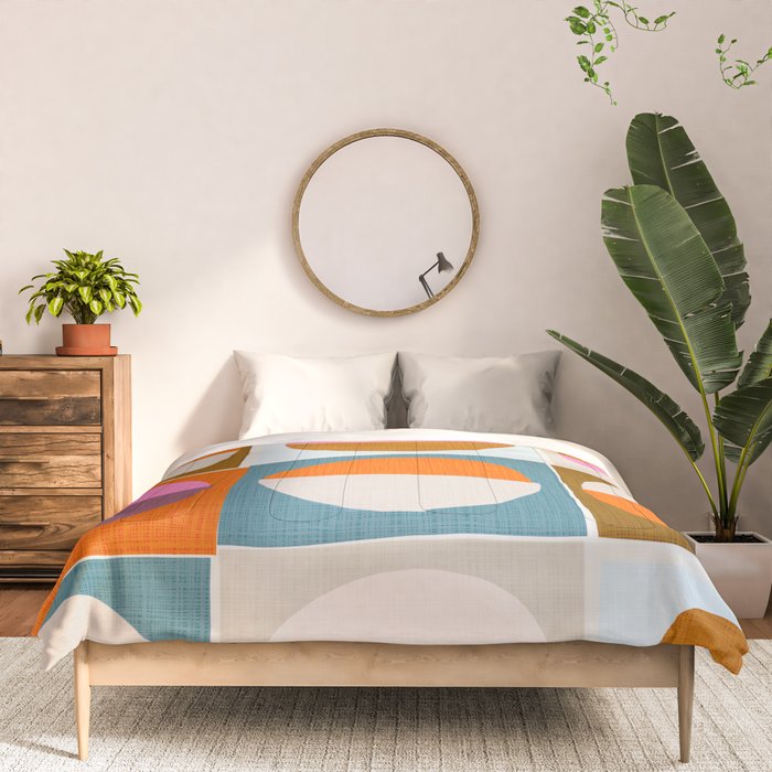 Mid-Mod Sun and Moon Pattern Collage Comforter Gallery Image 3