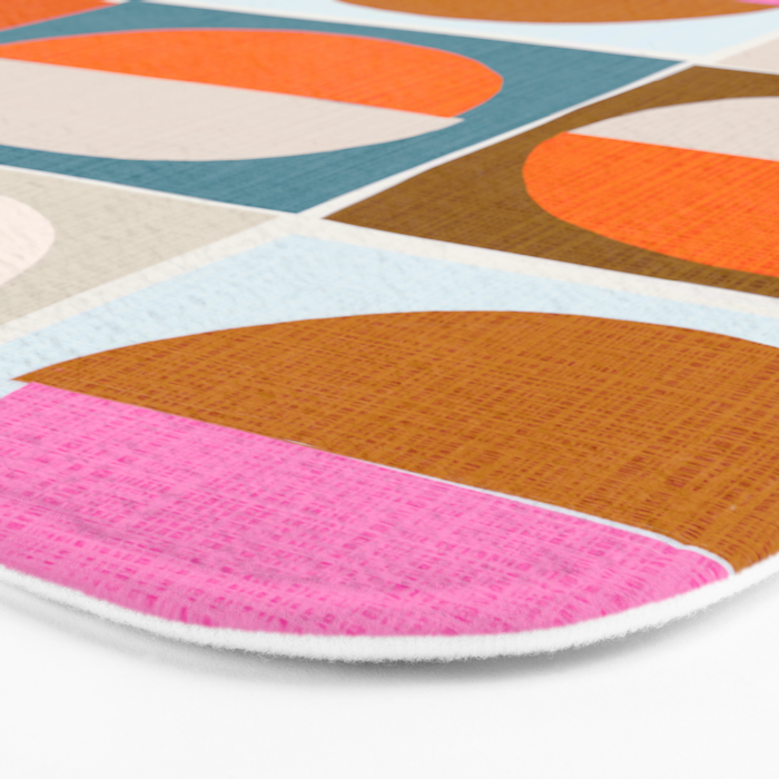 Mid-Mod Sun and Moon Pattern Collage Bath Mat Gallery Image 3