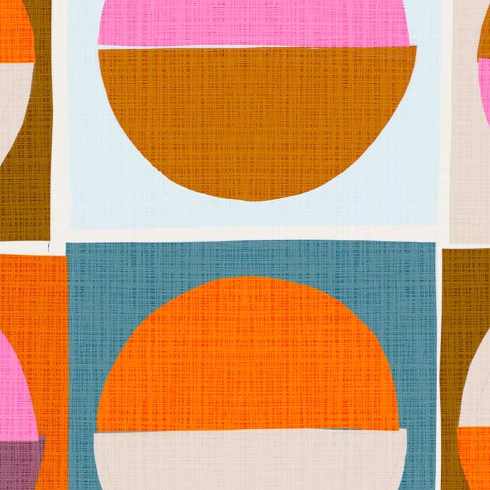 Mid-Mod Sun and Moon Pattern Collage Coffee Mug Gallery Image 2