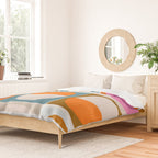 Mid-Mod Sun and Moon Pattern Collage Duvet Cover Gallery Image 2