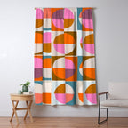 Mid-Mod Sun and Moon Pattern Collage Window Curtain Gallery Image 5