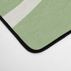 Modern Liquid Swirl Abstract Pattern in Light Sage Green and Cream Desk Mat Gallery Image 4