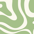 Modern Liquid Swirl Abstract Pattern in Light Sage Green and Cream Coffee Mug Gallery Image 2