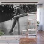 Dip your toes into the water, female form black and white photography - photographs Wall Mural Gallery Image 1