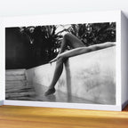 Dip your toes into the water, female form black and white photography - photographs Wall Mural Gallery Image 2