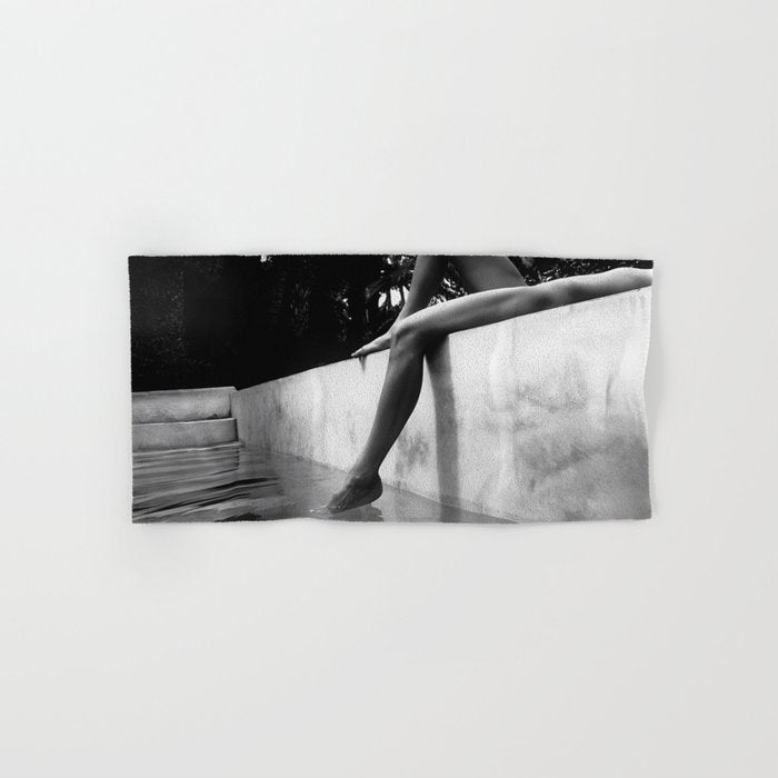 Dip your toes into the water, female form black and white photography - photographs Bath Towel Gallery Image 1