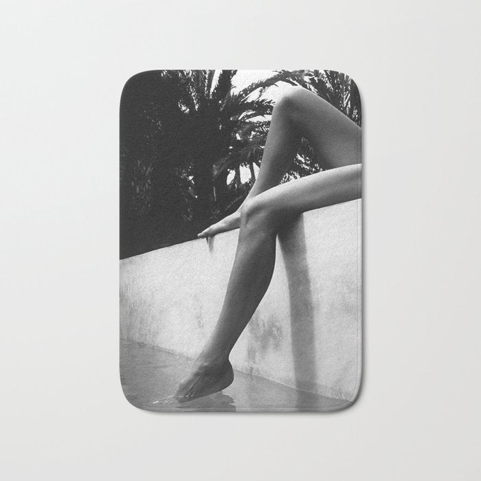 Dip your toes into the water, female form black and white photography - photographs Bath Mat Gallery Image 1