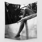 Dip your toes into the water, female form black and white photography - photographs Wall Tapestry Gallery Image 4