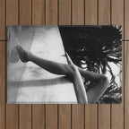 Dip your toes into the water, female form black and white photography - photographs Outdoor Rug Gallery Image 1