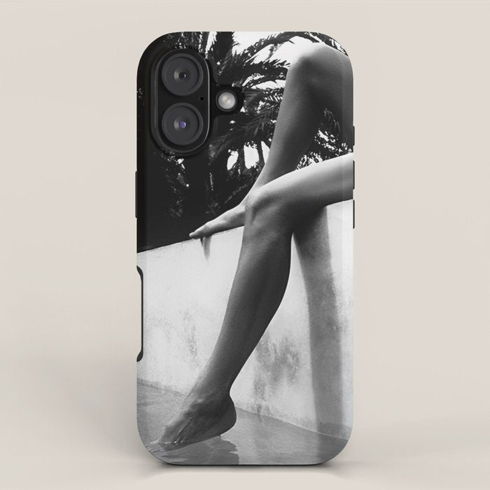 Dip your toes into the water, female form black and white photography - photographs iPhone Case Gallery Image 1