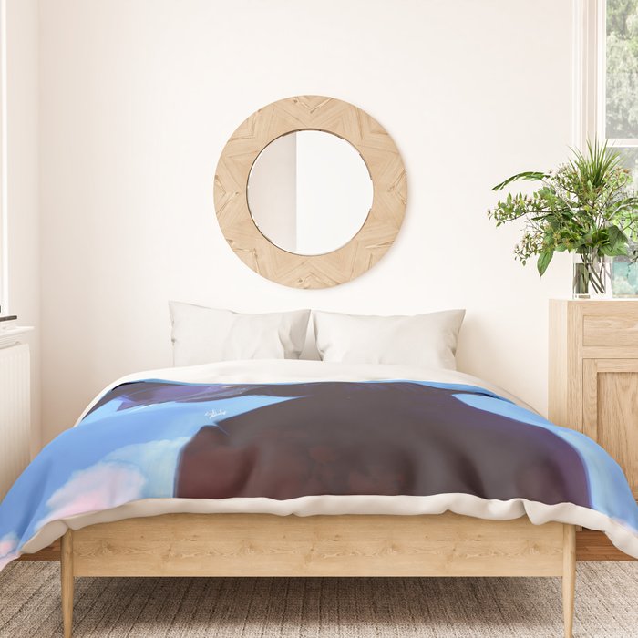 A talk with the universe. Duvet Cover Gallery Image 3