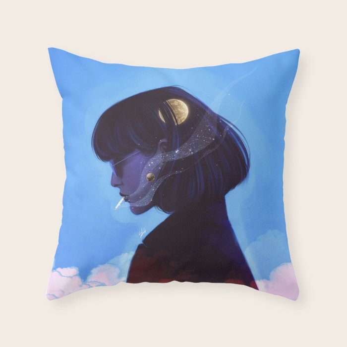 A talk with the universe. Throw Pillow Gallery Image 1