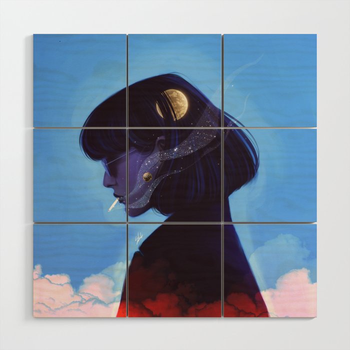 A talk with the universe. Wood Wall Art Gallery Image 1
