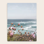 Pink Flowers by the Ocean | Travel Photography in Portugal Art Print | Summer at Bordeira Beach Notebook Gallery Image 4
