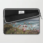 Pink Flowers by the Ocean | Travel Photography in Portugal Art Print | Summer at Bordeira Beach Laptop Sleeve Gallery Image 2