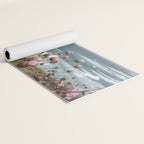 Pink Flowers by the Ocean | Travel Photography in Portugal Art Print | Summer at Bordeira Beach Yoga Mat Gallery Image 2