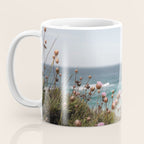 Pink Flowers by the Ocean | Travel Photography in Portugal Art Print | Summer at Bordeira Beach Coffee Mug Gallery Image 3