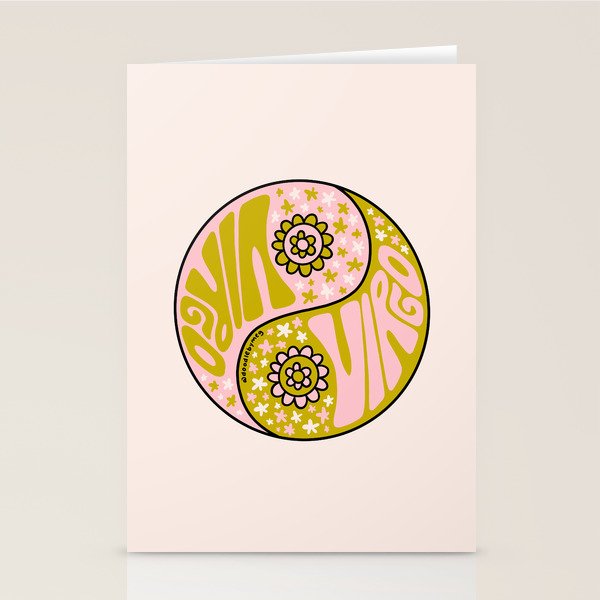 Virgo Yin Yang Stationery Card Gallery Image 1