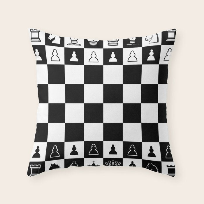 Chess Board Throw Pillow Gallery Image 6