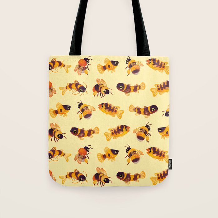 Bumblebee and fish Tote Bag Gallery Image 1