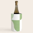 Mid-Mod geometric Sun and Moon pattern - tonal green pastels Wine Chiller Gallery Image 2