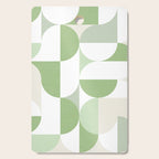 Mid-Mod geometric Sun and Moon pattern - tonal green pastels Cutting Board Gallery Image 1
