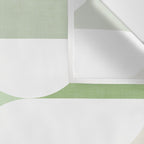Mid-Mod geometric Sun and Moon pattern - tonal green pastels Wall Tapestry Gallery Image 3