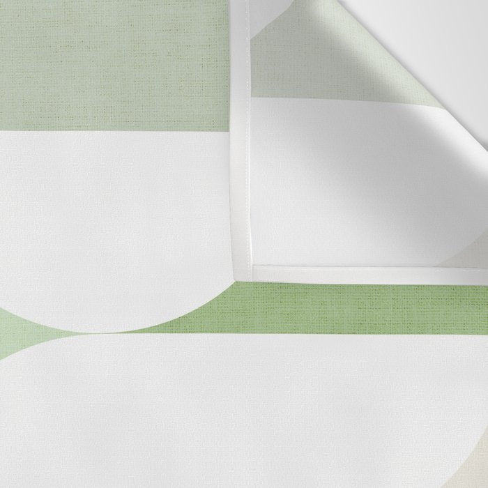 Mid-Mod geometric Sun and Moon pattern - tonal green pastels Wall Tapestry Gallery Image 3