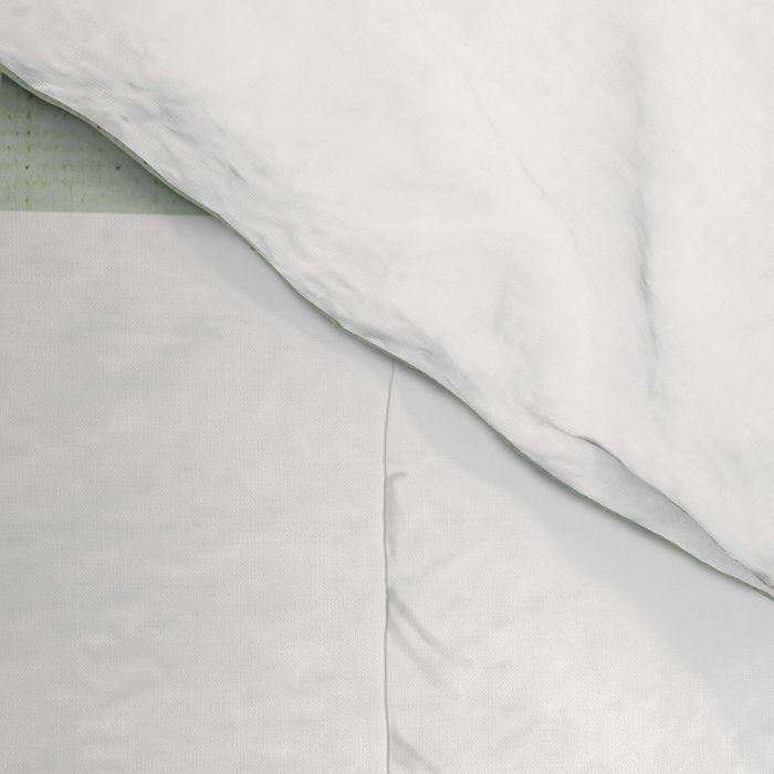 Mid-Mod geometric Sun and Moon pattern - tonal green pastels Comforter Gallery Image 4