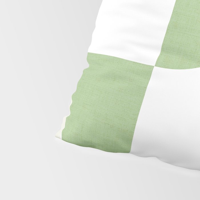 Mid-Mod geometric Sun and Moon pattern - tonal green pastels Pillow Sham Gallery Image 4