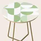 Mid-Mod geometric Sun and Moon pattern - tonal green pastels Side Table Gallery Image 2