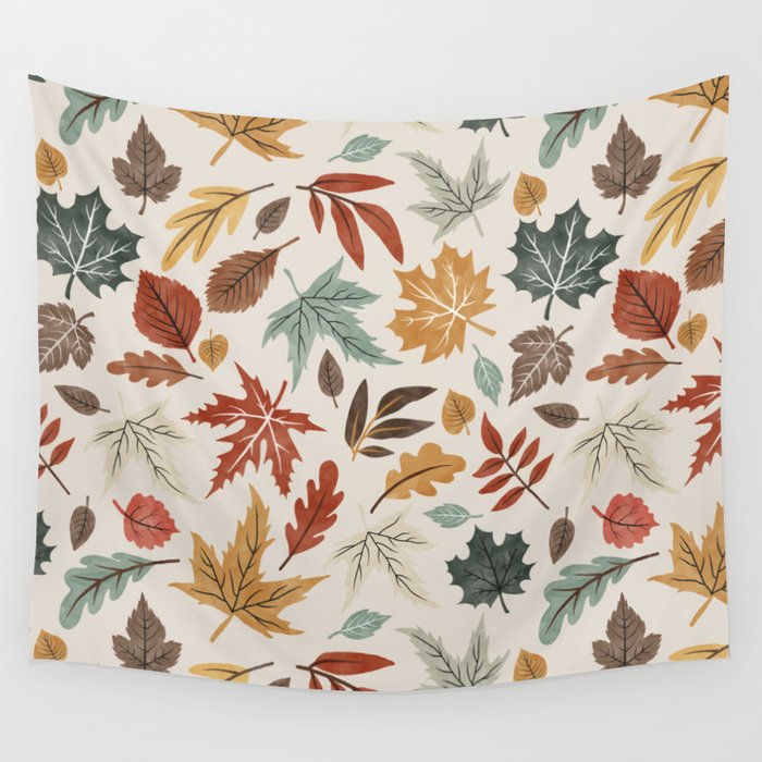 Autumn leaves fall IU Wall Tapestry Gallery Image 1