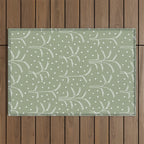 Boho Trees on Sage Green Outdoor Rug Gallery Image 1
