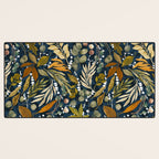Fall leafy nature dark A Desk Mat Gallery Image 3