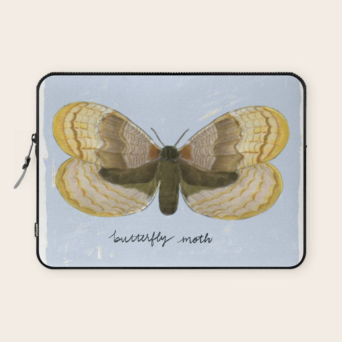 Butterfly Moth on Soft Sky Laptop Sleeve Gallery Image 1