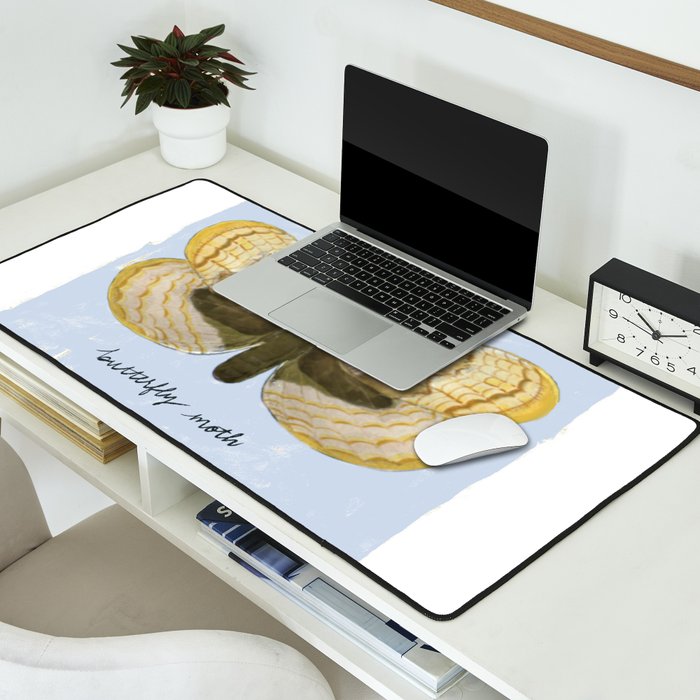 Butterfly Moth on Soft Sky Desk Mat Gallery Image 2