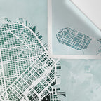 San Francisco City Street Map Wall Tapestry Gallery Image 3