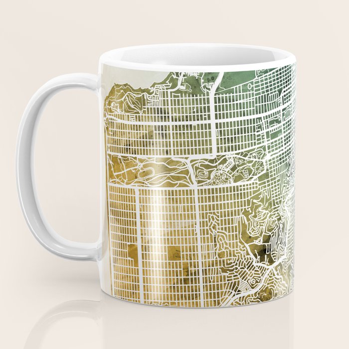 San Francisco City Street Map Coffee Mug Gallery Image 3