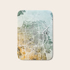 San Francisco City Street Map Bath Mat Gallery Image 1