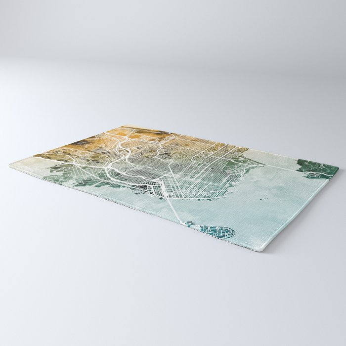 San Francisco City Street Map Rug Gallery Image 3