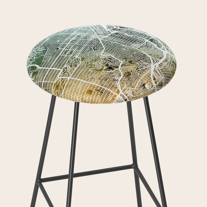 San Francisco City Street Map Stool Gallery Image 2