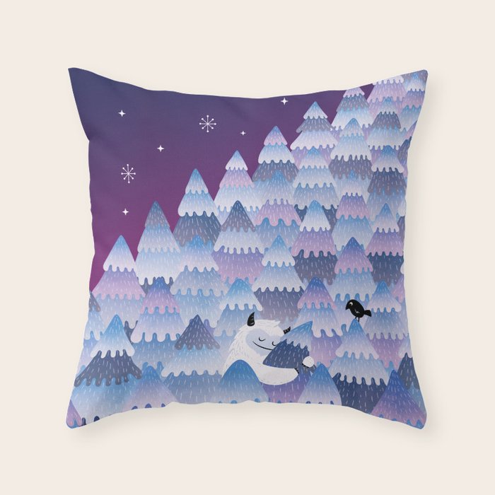 Tree Hugger (Night Version) Throw Pillow Gallery Image 6