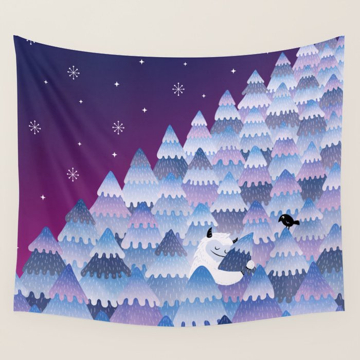Tree Hugger (Night Version) Wall Tapestry Gallery Image 4