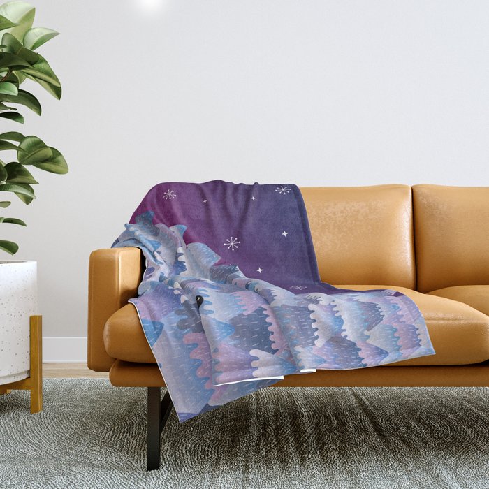 Tree Hugger (Night Version) Throw Blanket Gallery Image 1