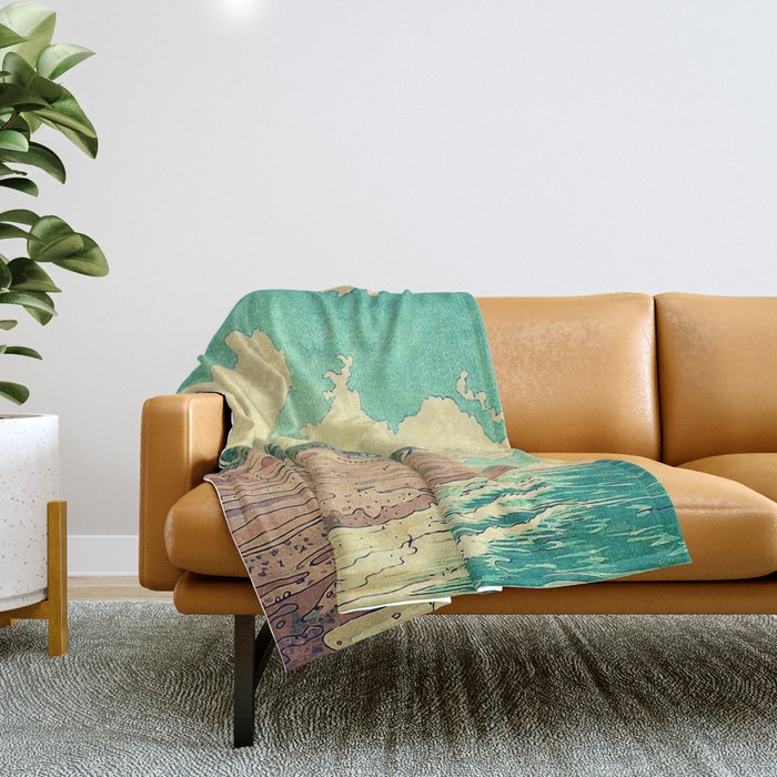 Arriving at Fenzhuo - Nature Landscape Throw Blanket Gallery Image 1
