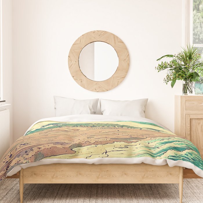 Arriving at Fenzhuo - Nature Landscape Duvet Cover Gallery Image 3