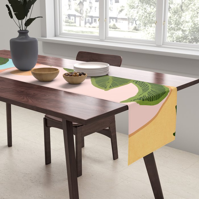 Moroccan Coast Tropical Sunset Scene Table Runner Gallery Image 2