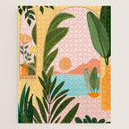 Moroccan Coast Tropical Sunset Scene Jigsaw Puzzle Gallery Image 1