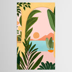 Moroccan Coast Tropical Sunset Scene Tablecloth Gallery Image 2